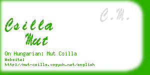 csilla mut business card